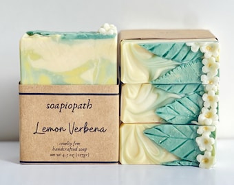 Handcrafted Aloe Vera Soap, Lemon Verbena, 4.5 oz.