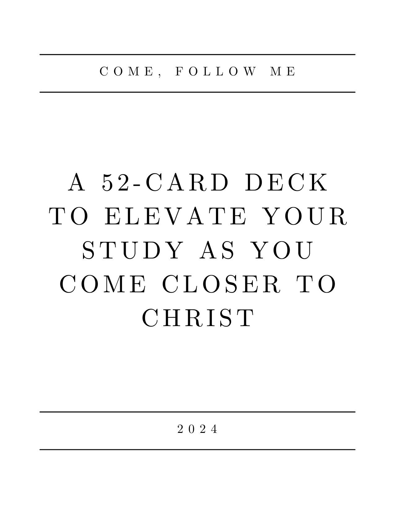 Come, Follow Me 2024 Study Cards Etsy