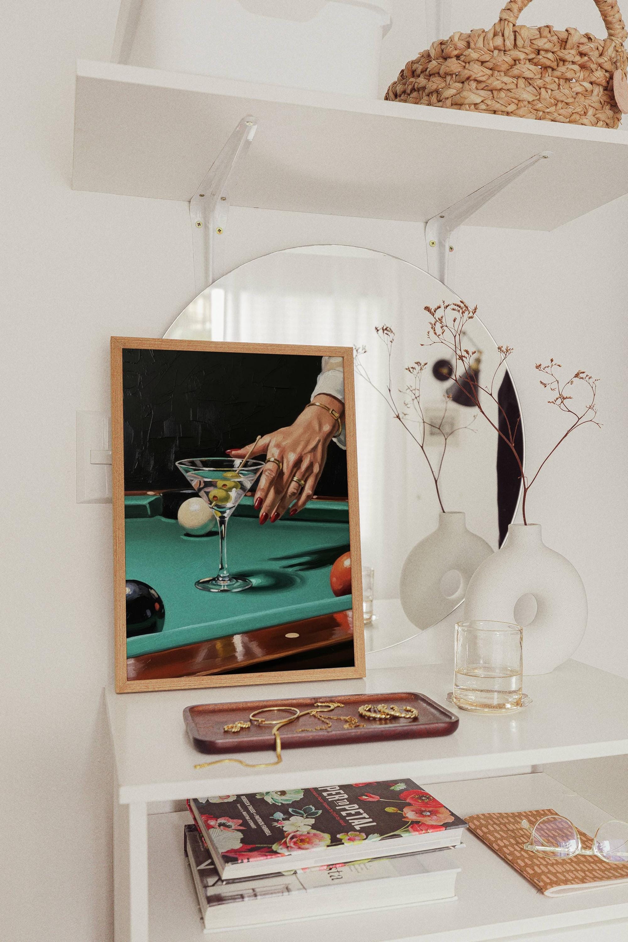 Pooltableart Vintage Martini Pool Table Art Print, Retro Bar Decor (digital Download ...