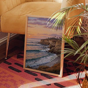 San Diego Sunset Cliffs Art Print: California Coastal Landscape (Digital Download)