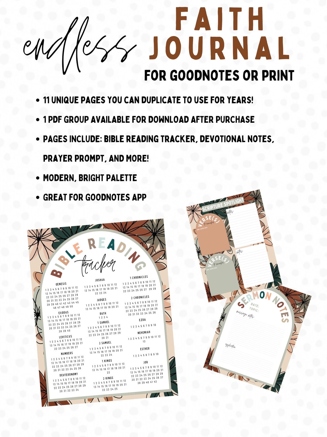 Bible Journal Download, Goodnotes Bible Journal, Goodnotes Template