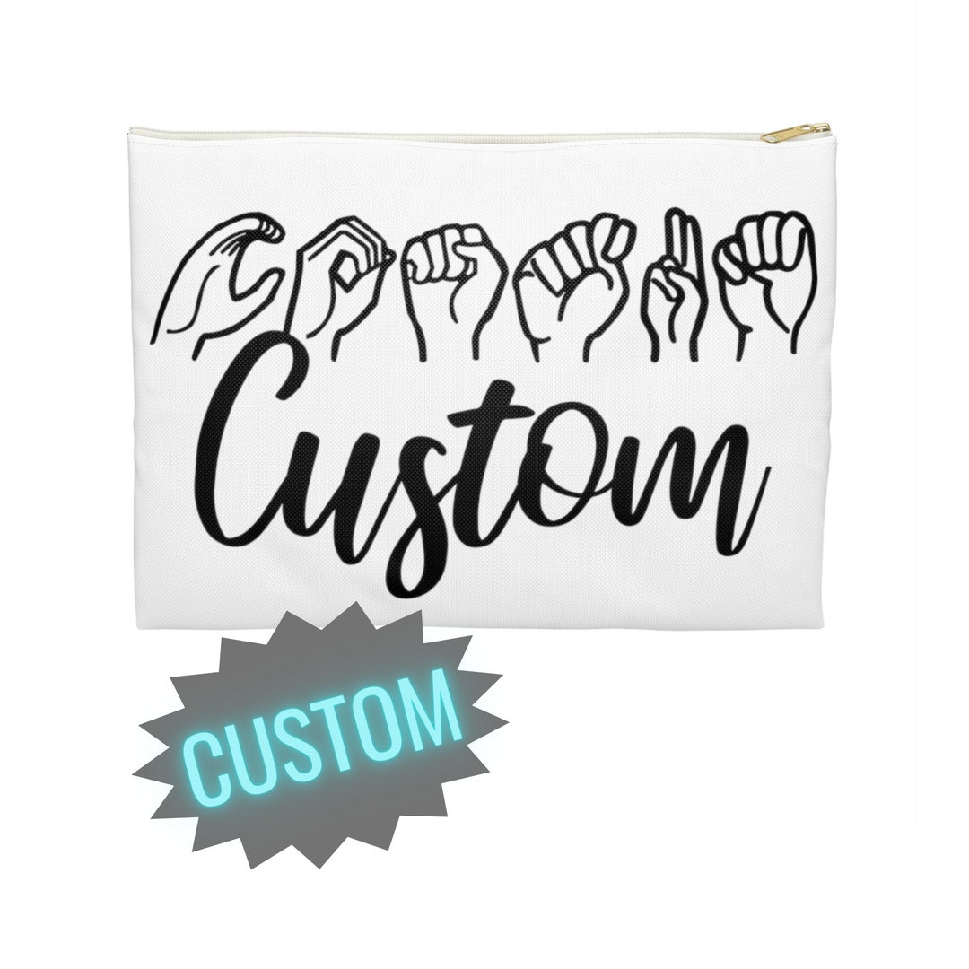 Sign Language Gift ASL Gift Personalized Bag Sign Language Bag Etsy