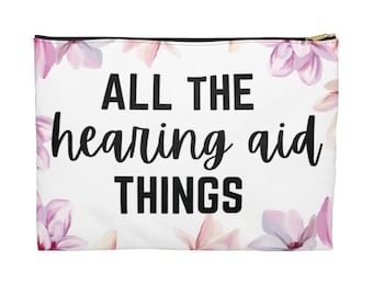 Hearing Aid Storage, Hearing Aid Accessories Bag, Pouch for Hearing Aid Users, Travel Hearing Aid Case, Hard of Hearing Gift