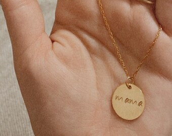 Hand Stamped Mama Necklace