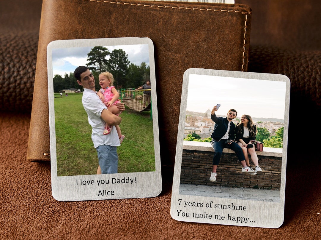 Personalized Photo Wallet Insert Custom Photo Wallet Card Metal Wallet