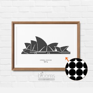 Opera House Printable Art Simple Minimal Wall Art Minimalist Modern Art Black & White Art Circle Art Poster Digital Printable Download #CA2