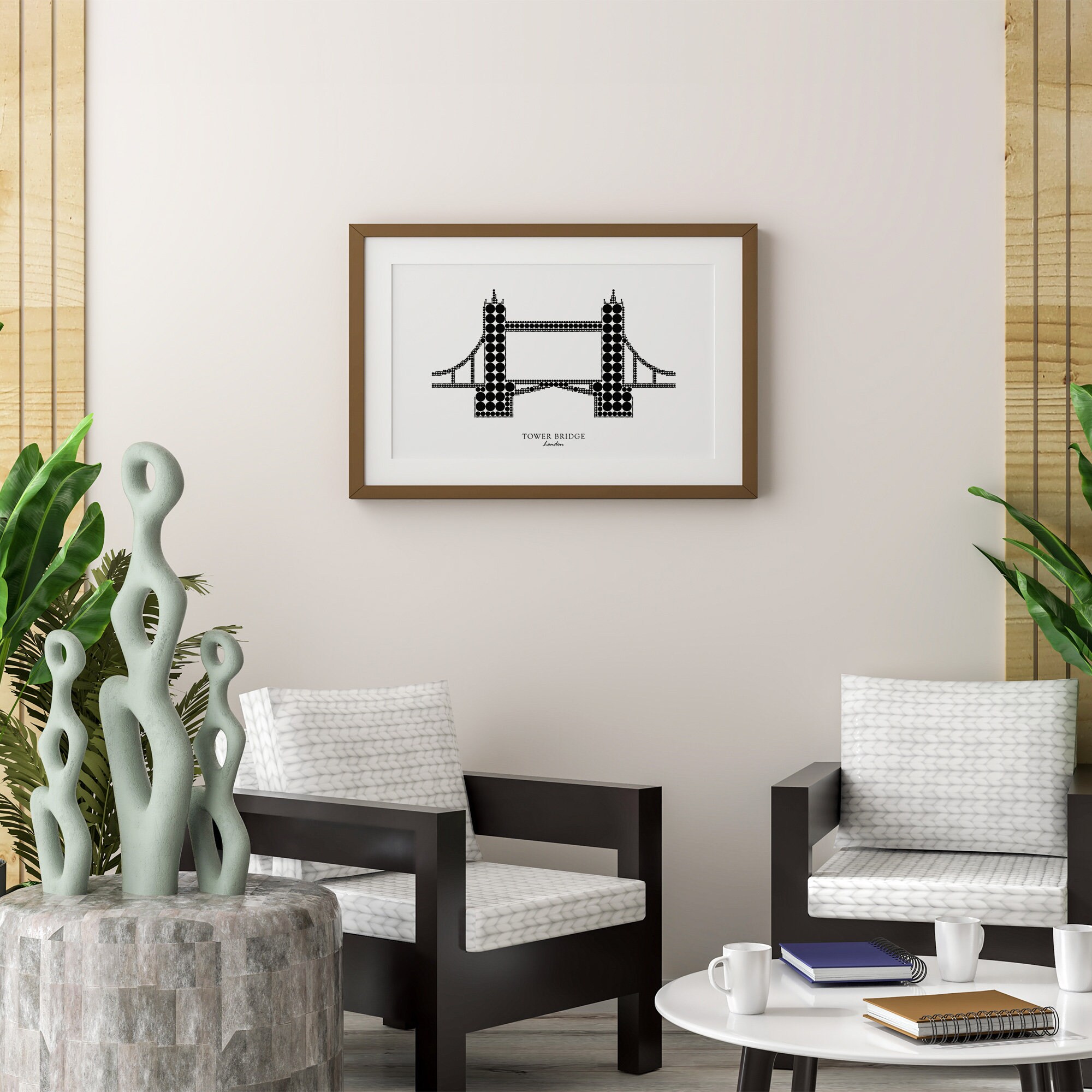 Minimalist Art Print Trending Wall Art Digital Printable Tower Bridge