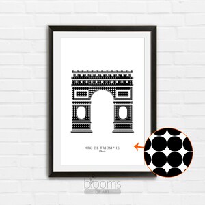 Paris Arc de Triomphe France Travel Poster Art Modern Living Room Decor Art Paris Travel Poster Paris Art Digital Printable Download #CA23
