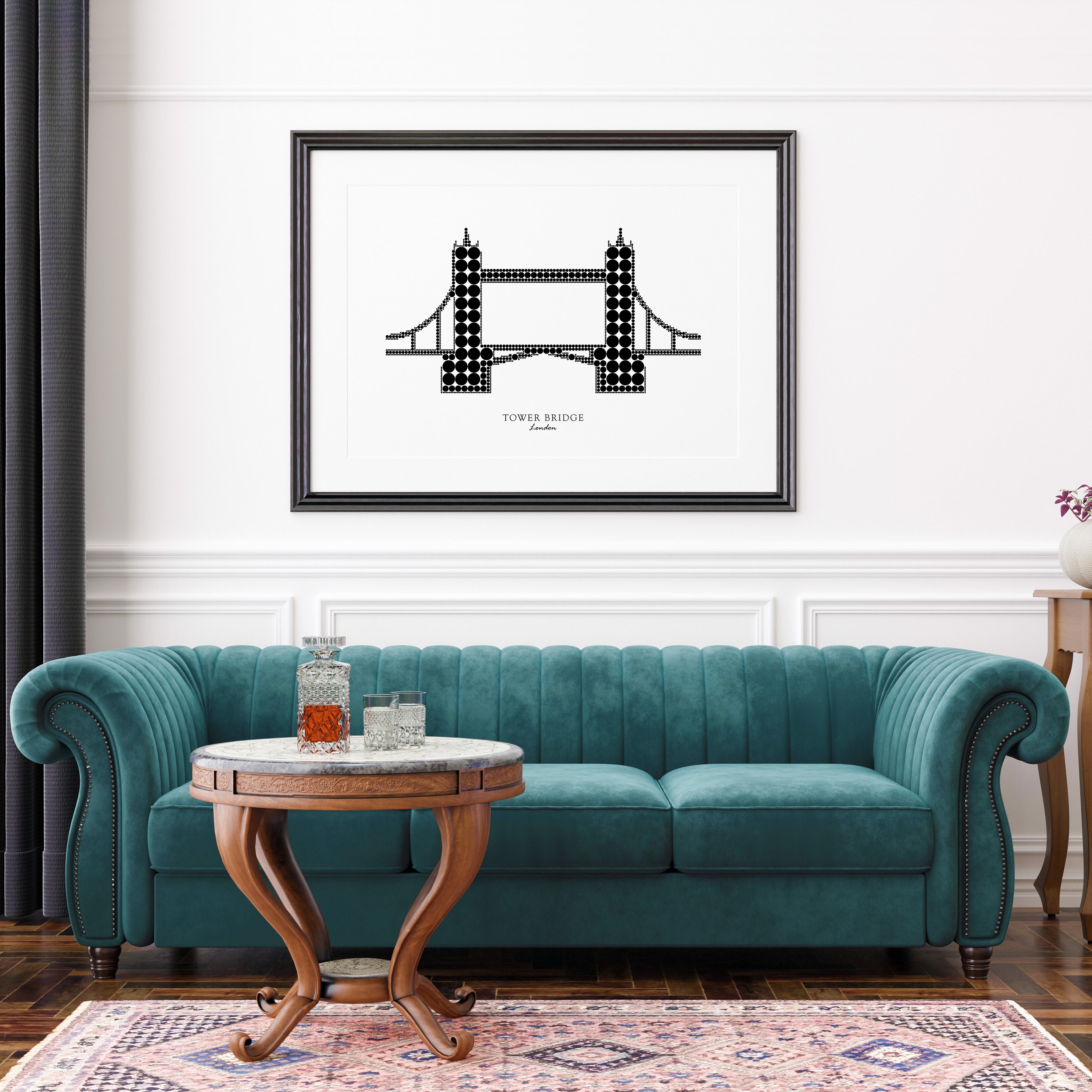 Minimalist Art Print Trending Wall Art Digital Printable Tower Bridge