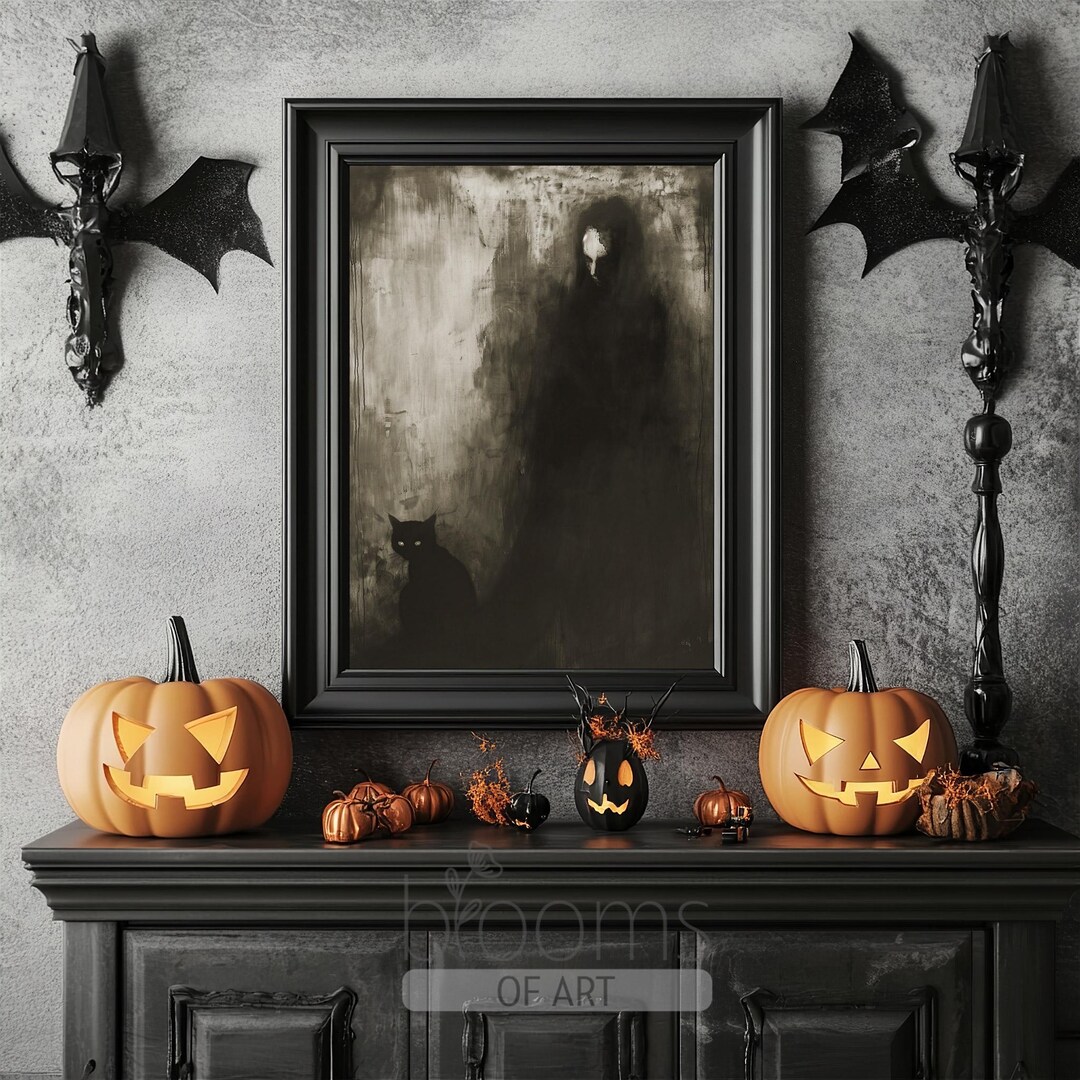 Halloween Printable Wall Art Dark and Moody Halloween Print Mysterious ...