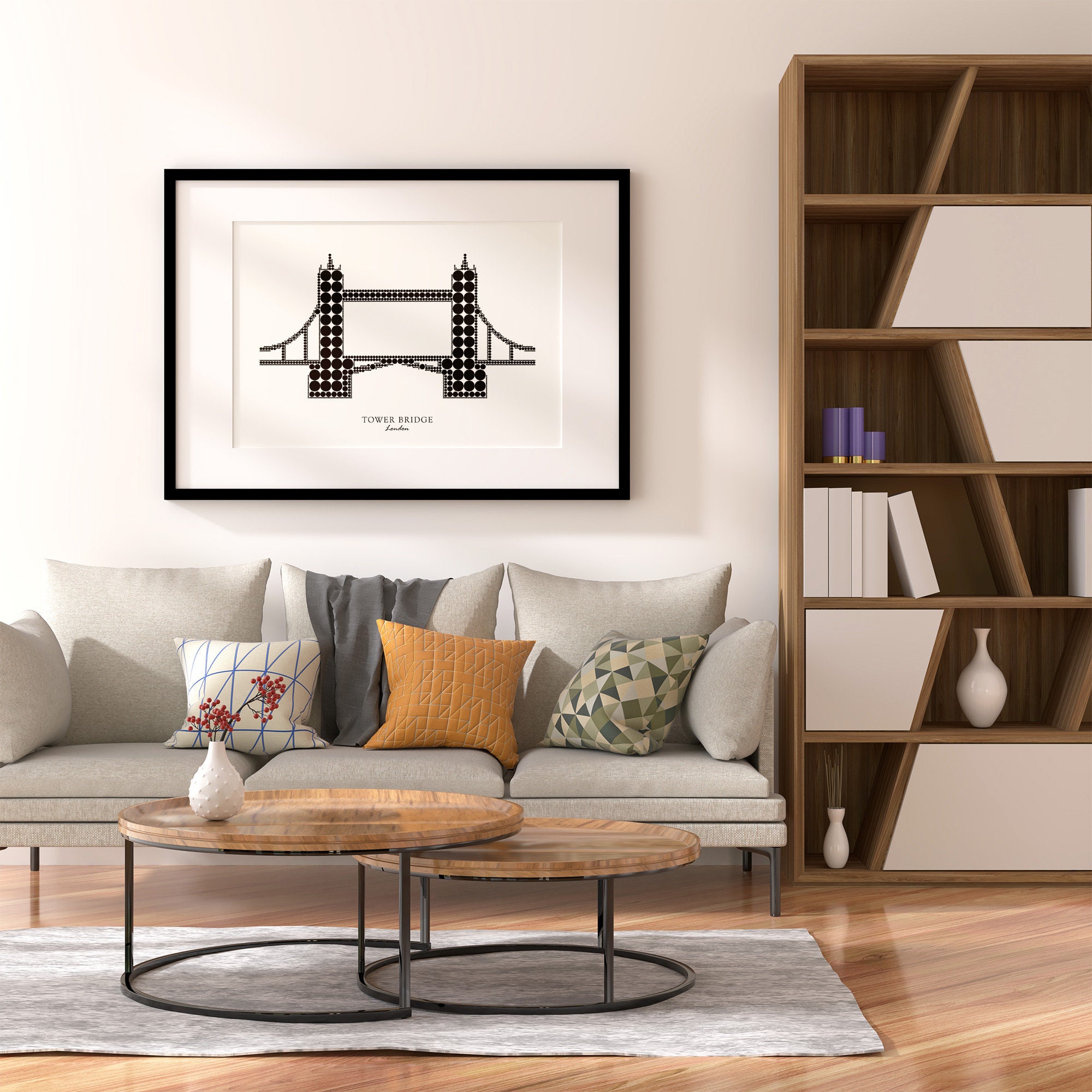 Minimalist Art Print Trending Wall Art Digital Printable Tower Bridge