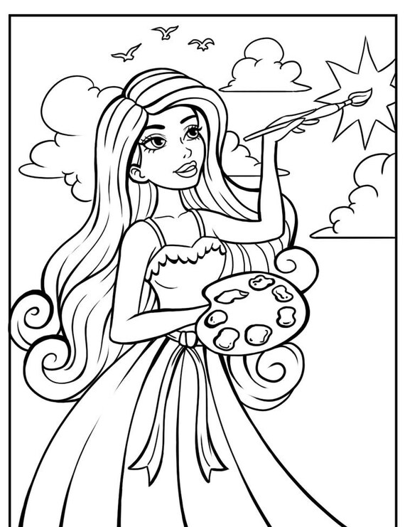 Pin by Марина on Barbie coloring book  Barbie coloring, Barbie coloring  pages, Disney coloring pages printables