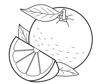 Printable colouring pages - fruits, glow foods