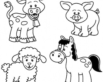 Printable Animal Colouring Pages, Animals colouring pages, Farm animals, Jungle animals