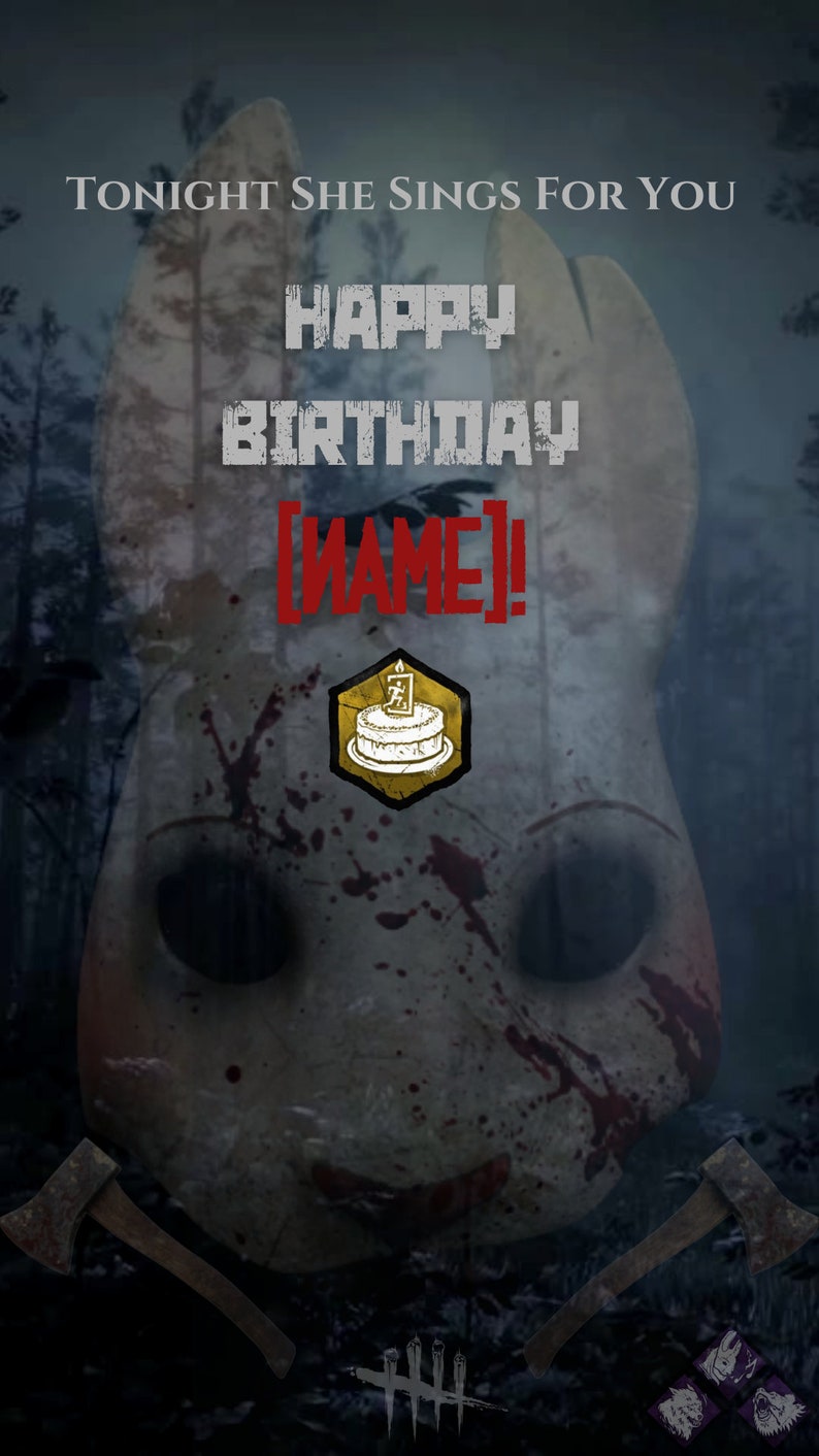 Dead by Daylight DBD Digital Birthday Card mobile the - Etsy
