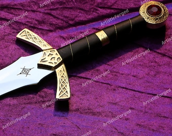 Custom Hand Forged Stainless Steel GOLDRYN SWORD Throne Of Glass Athril Video Game Sword with Sheath-Costume Armor Best Fathers Day Gift,