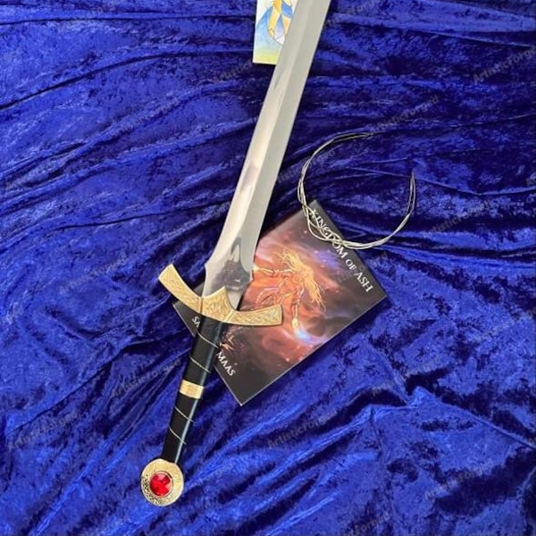 CUSTOM Hand Forged Stainless Steel GOLDRYN SWORD Throne Of Glass Athril Video Game Sword w/Sheath-Costume Armor Best Christmas Gift For Him,