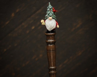 Beer Tap Handle: Festive Santa Gnome IV