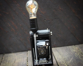 Vintage Edison Desk Lamp: No 1 Kodak Jr. Pocket Camera