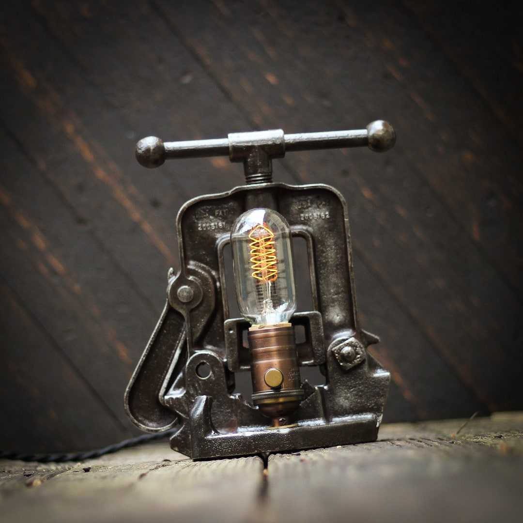 Vintage Edison Desk Lamp Vintage Pipe Clamp Etsy