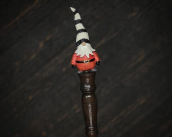 Beer Tap Handle: Festive Santa Gnome