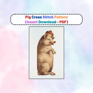Pigs and Needles Cross Stitch Pattern: Crafting Piggy Magic (PDF Pattern)