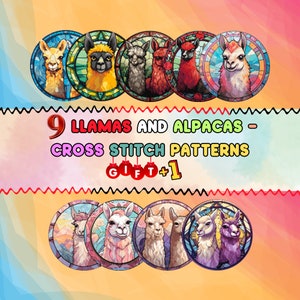9 Llamas and Alpacas - Cross Stitch Patterns
