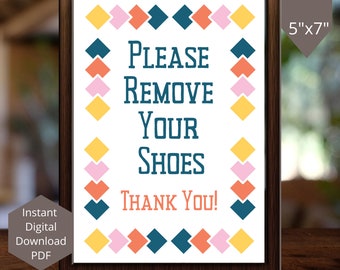 Please Remove Shoes or Wear Booties Digital Sign Printable - Etsy