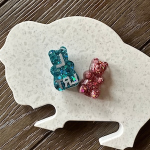 CUSTOM ~ Gummy Bear X-Ray Markers Set with Initials ~ Custom Glitter Options!