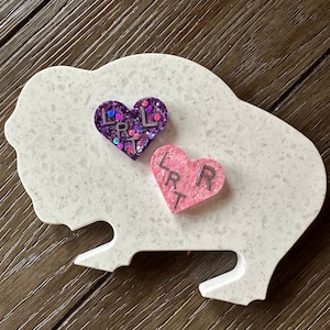 PERSONNALISÉ ~ coeur, amour, ensemble de marqueurs radiographiques avec initiales ~ Options de paillettes personnalisées !