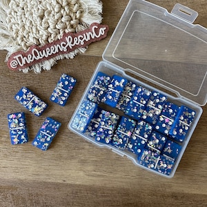 Juego de dominó Starry Night Skies / Listo para enviar ~ Juego de dominó de resina / The Queens Resin Co.