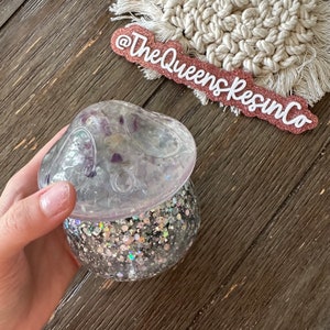 Pixie Dust Mushroom Jar | Ready to Ship ~ Resin Mushroom Jar | The Queens Resin Co.