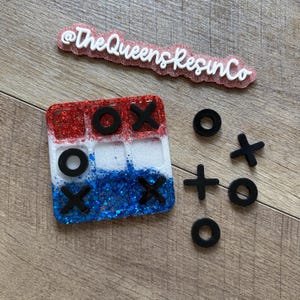 Love, Buffalo Tic Tac Toe Set (Small) | Ready to Ship ~ Resin Tic Tac Toe Game Set | The Queens Resin Co.