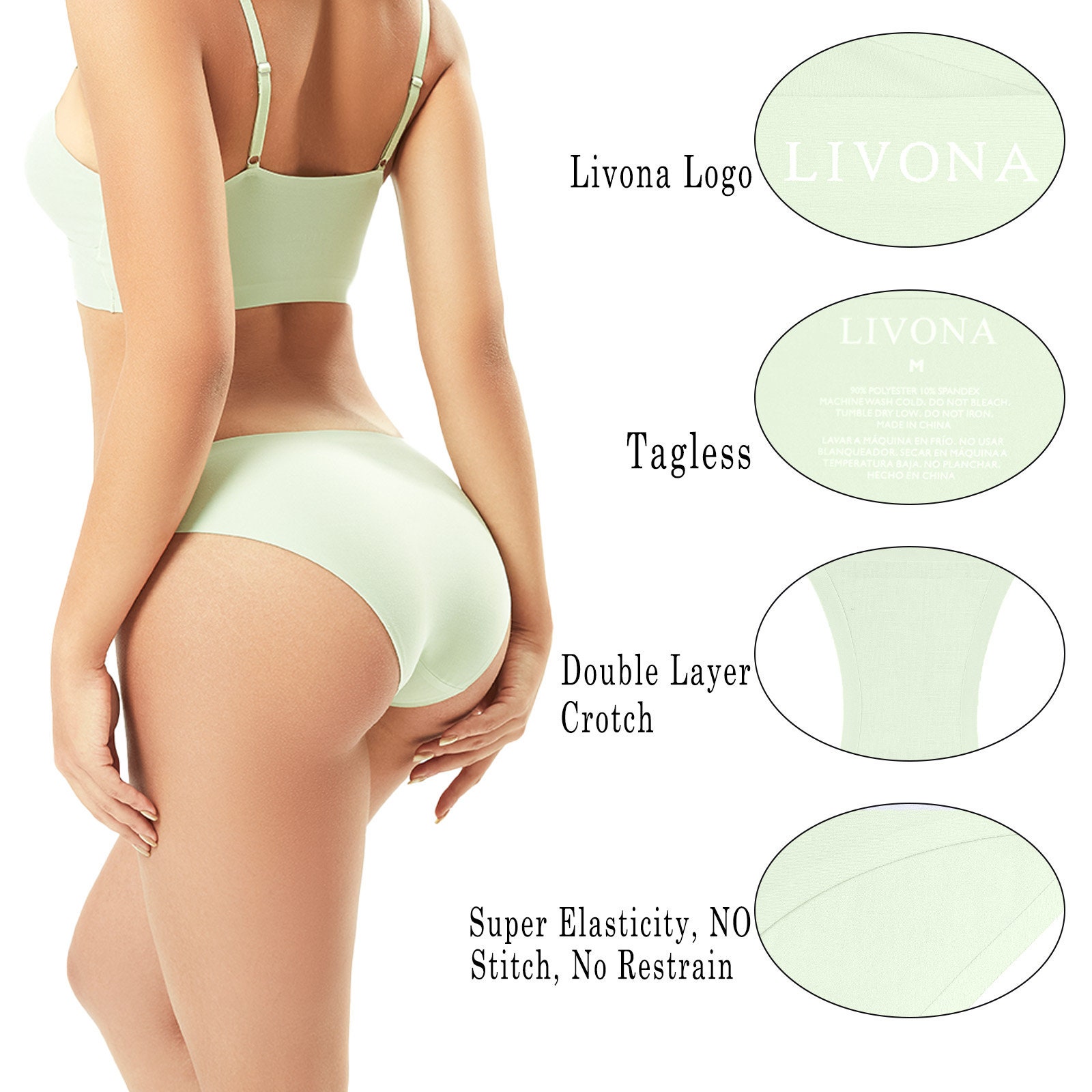 Livona 6 Pack Seamless Underwear for Women Cheeky Underwear Etsy