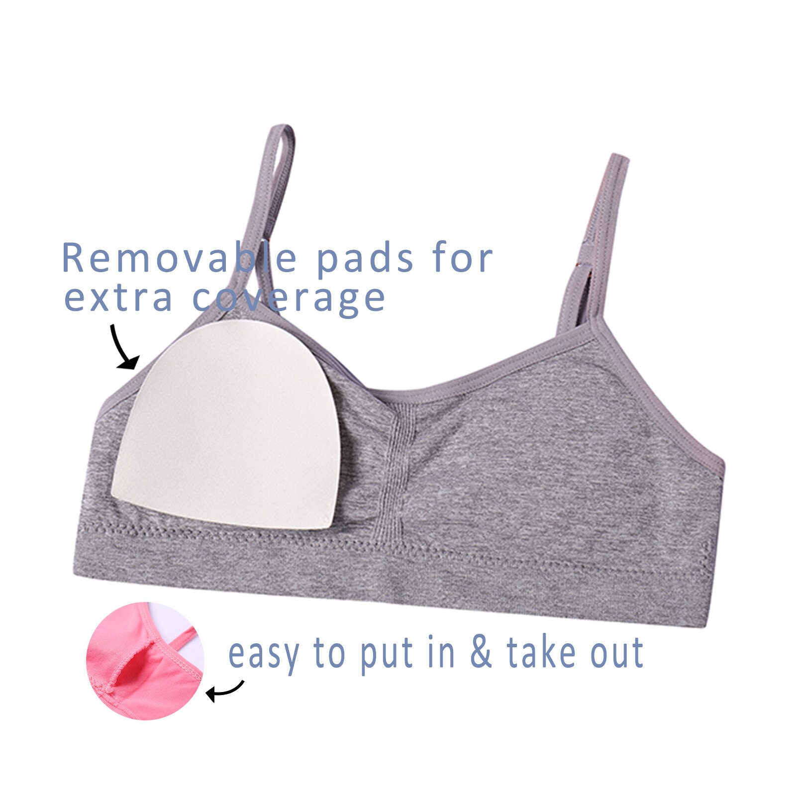 Women Seamless Underwear Fitness Padded Yoga Sports Bra Workout Crop Top Vest EB