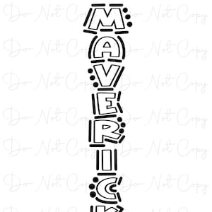 MAVERICKS Vertical - Doodle Word - Sublimation PNG and SVG - Digital Artwork