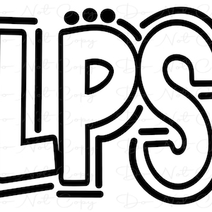LPS - Doodle Word - Sublimation PNG and SVG - Digital Artwork