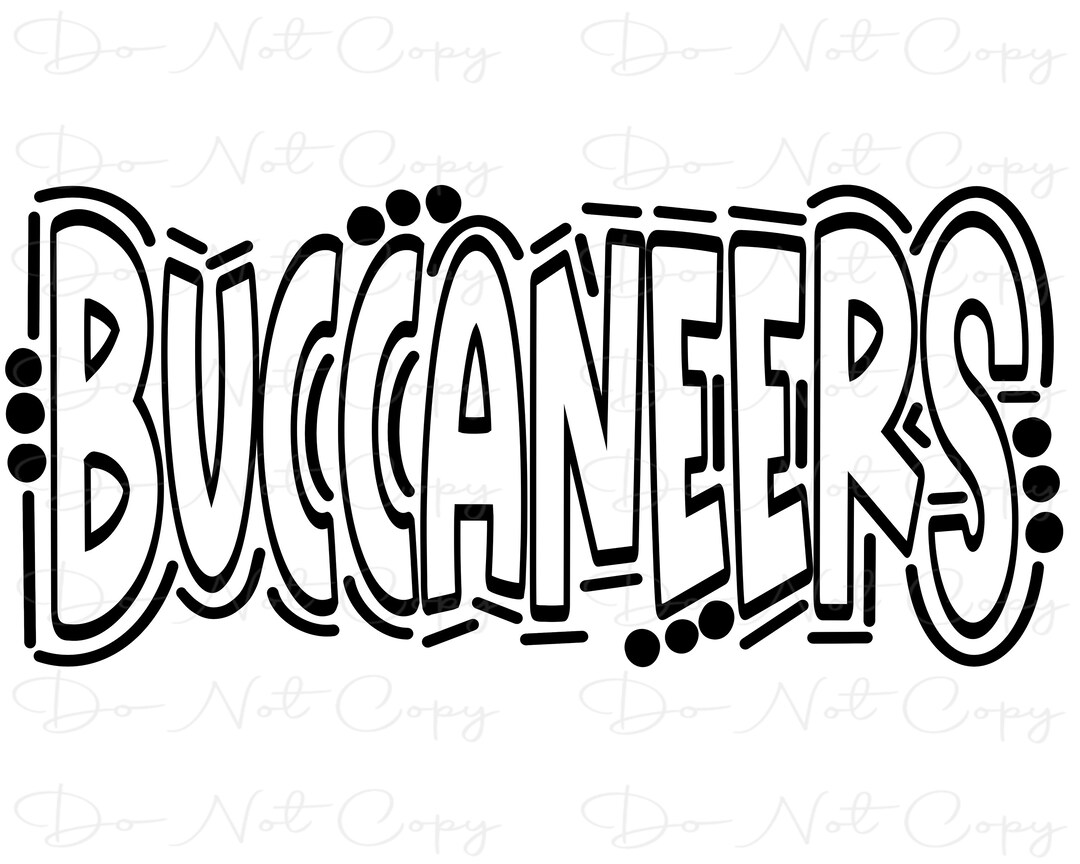 BUCCANEERS Doodle Word Sublimation PNG and SVG Digital Artwork Etsy