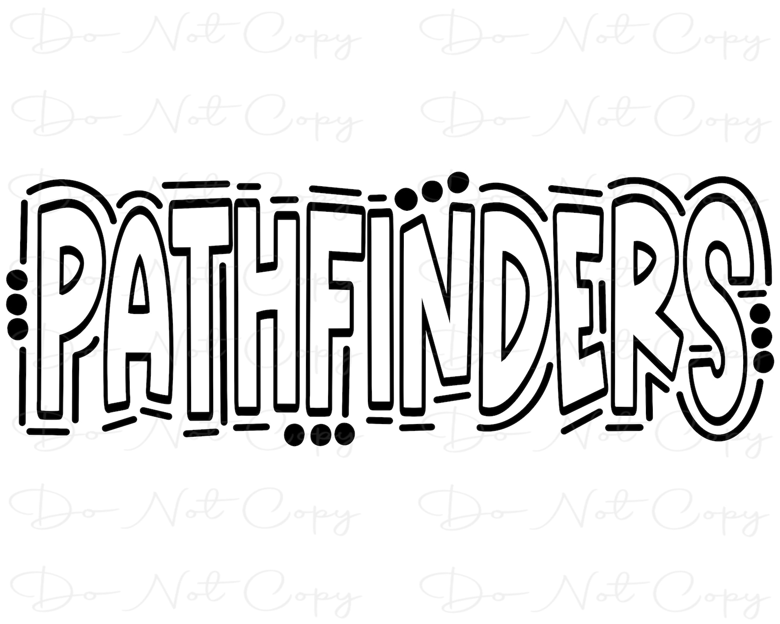 PATHFINDERS - Doodle Word - Sublimation PNG and SVG - Digital Artwork ...