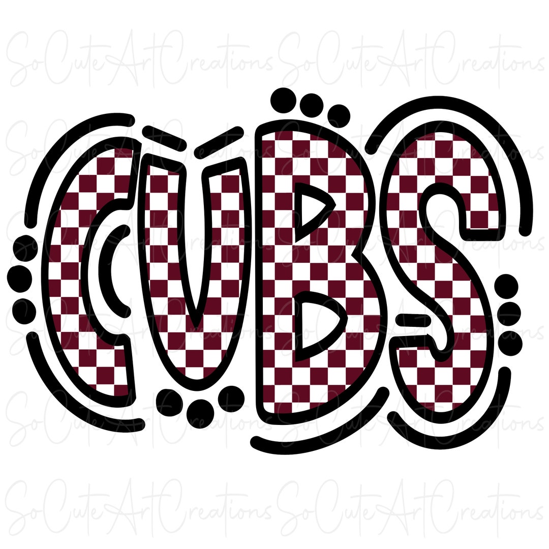 CUBS - Doodle Letters - Sublimation PNG - Digital Artwork - Clip Art - Etsy