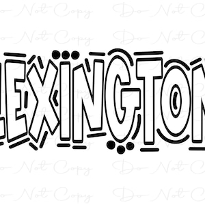 LEXINGTON - 落書き文字の透明な背景 - 昇華 PNG および SVG - デジタルアートワーク
