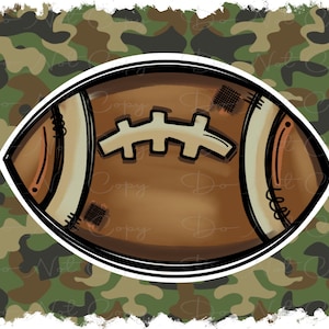 Camo Football - School Spirit - Sublimation PNG - Digital Art