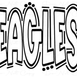 ADLER - Doodle Wort - Sublimationsdatei PNG und SVG - Digitale Zeichnung - Clip Art