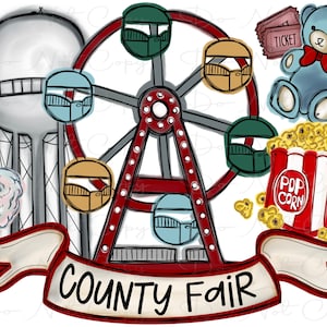 County FAIR - Sublimation PNG - Digital Artwork - Clip Art