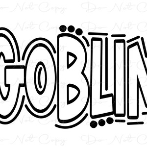 GOBLIN - 落書き文字の透明な背景 - 昇華 PNG および SVG - デジタルアートワーク