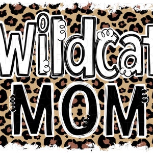 Wildcat Mom - Doodle Letters - School Spirit - Sublimation PNG - Digital Art