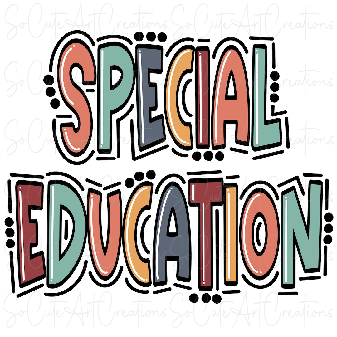 Special Education - Bubble Letters - Sublimation PNG - Digital Artwork ...