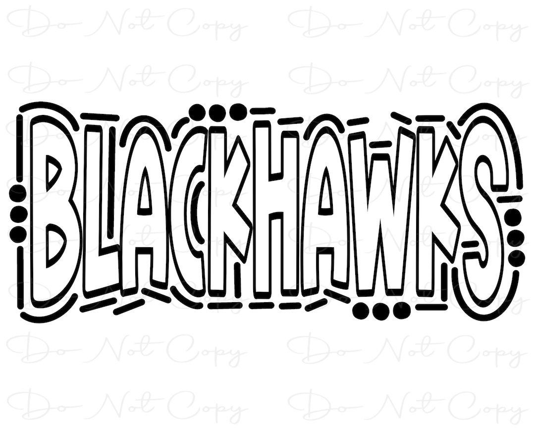 BLACKHAWKS - Doodle Word - Sublimation PNG and SVG - Digital Artwork - Etsy