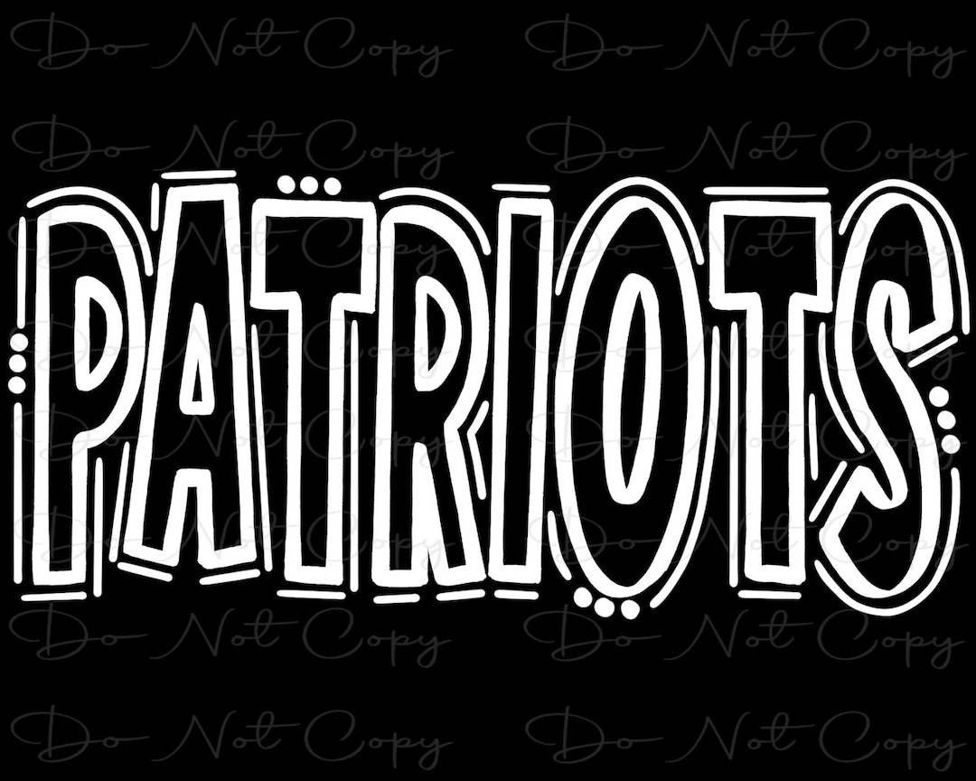 Patriots White Outline - Transparent Blank - Sublimation PNG and SVG ...