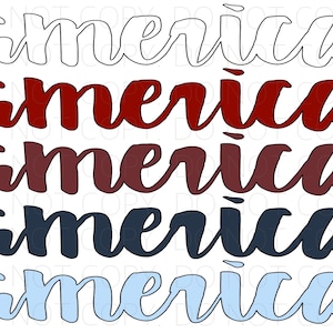 America - Sublimation PNG - Digital Design - Clip Art